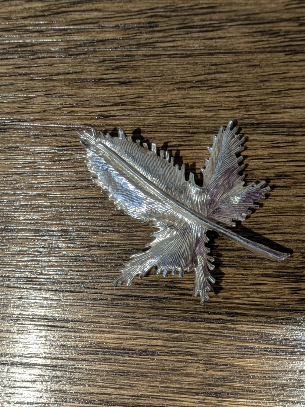 Silver Leaf Brooch Pin - Elegant Women’s Jewelry